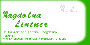 magdolna lintner business card